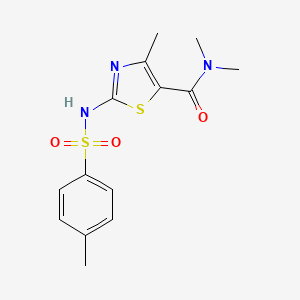 N,N,4-trimethyl-2-{[(4-methylphenyl)sulfonyl]amino}-1,3-thiazole-5-carboxamide