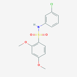 molecular formula C14H14ClNO4S B10969110 N-(3-chlorophenyl)-2,4-dimethoxybenzenesulfonamide 