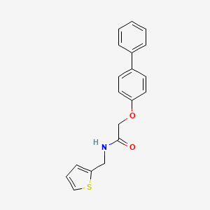 2-(biphenyl-4-yloxy)-N-(thiophen-2-ylmethyl)acetamide