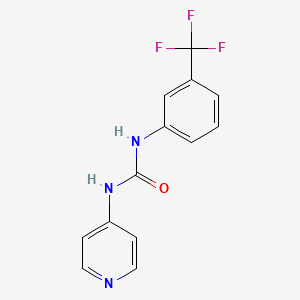 molecular formula C13H10F3N3O B10969138 1-Pyridin-4-yl-3-[3-(trifluoromethyl)phenyl]urea 