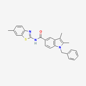 1-benzyl-2,3-dimethyl-N-(6-methyl-1,3-benzothiazol-2-yl)-1H-indole-5-carboxamide