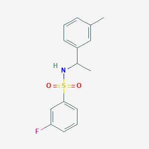 3-fluoro-N-[1-(3-methylphenyl)ethyl]benzenesulfonamide