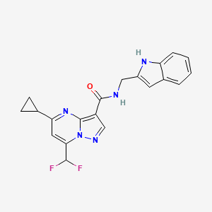 5-cyclopropyl-7-(difluoromethyl)-N-(1H-indol-2-ylmethyl)pyrazolo[1,5-a]pyrimidine-3-carboxamide