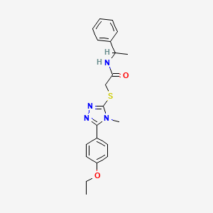 2-{[5-(4-ethoxyphenyl)-4-methyl-4H-1,2,4-triazol-3-yl]sulfanyl}-N-(1-phenylethyl)acetamide