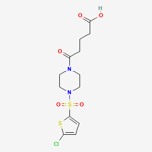 5-{4-[(5-Chlorothiophen-2-yl)sulfonyl]piperazin-1-yl}-5-oxopentanoic acid