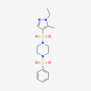 1-[(1-ethyl-5-methyl-1H-pyrazol-4-yl)sulfonyl]-4-(phenylsulfonyl)piperazine