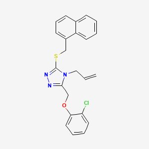 3-[(2-chlorophenoxy)methyl]-5-[(naphthalen-1-ylmethyl)sulfanyl]-4-(prop-2-en-1-yl)-4H-1,2,4-triazole