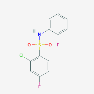 2-chloro-4-fluoro-N-(2-fluorophenyl)benzenesulfonamide