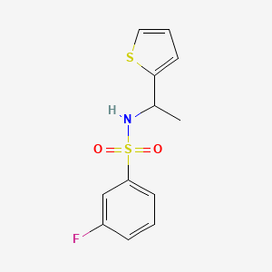 3-fluoro-N-[1-(thiophen-2-yl)ethyl]benzenesulfonamide