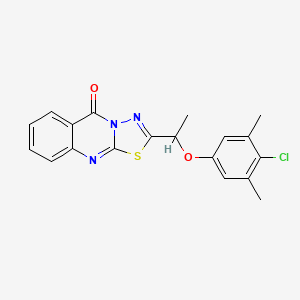 2-[1-(4-chloro-3,5-dimethylphenoxy)ethyl]-5H-[1,3,4]thiadiazolo[2,3-b]quinazolin-5-one