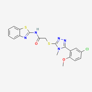 N-(1,3-benzothiazol-2-yl)-2-{[5-(5-chloro-2-methoxyphenyl)-4-methyl-4H-1,2,4-triazol-3-yl]sulfanyl}acetamide