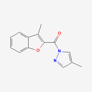 (3-methyl-1-benzofuran-2-yl)(4-methyl-1H-pyrazol-1-yl)methanone