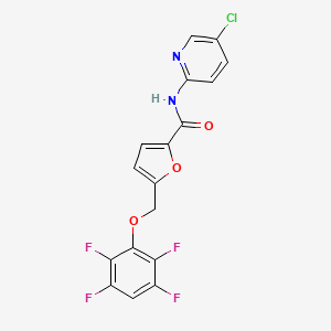 molecular formula C17H9ClF4N2O3 B10969380 N-(5-chloropyridin-2-yl)-5-[(2,3,5,6-tetrafluorophenoxy)methyl]furan-2-carboxamide 