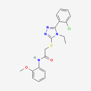 2-{[5-(2-chlorophenyl)-4-ethyl-4H-1,2,4-triazol-3-yl]sulfanyl}-N-(2-methoxyphenyl)acetamide