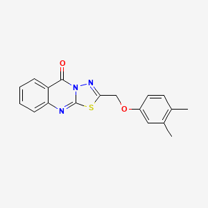 2-[(3,4-dimethylphenoxy)methyl]-5H-[1,3,4]thiadiazolo[2,3-b]quinazolin-5-one