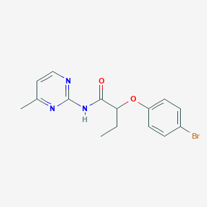 molecular formula C15H16BrN3O2 B10969415 2-(4-bromophenoxy)-N-(4-methylpyrimidin-2-yl)butanamide 