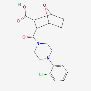 3-{[4-(2-Chlorophenyl)piperazin-1-yl]carbonyl}-7-oxabicyclo[2.2.1]heptane-2-carboxylic acid