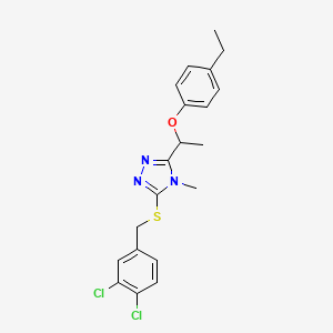 3-[(3,4-dichlorobenzyl)sulfanyl]-5-[1-(4-ethylphenoxy)ethyl]-4-methyl-4H-1,2,4-triazole