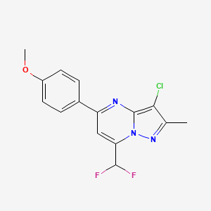 3-Chloro-7-(difluoromethyl)-5-(4-methoxyphenyl)-2-methylpyrazolo[1,5-a]pyrimidine