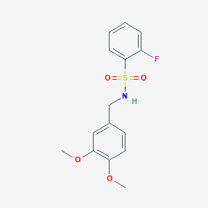 N-(3,4-dimethoxybenzyl)-2-fluorobenzenesulfonamide