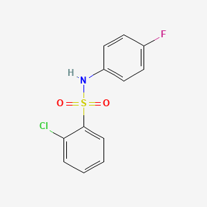 molecular formula C12H9ClFNO2S B10969453 2-chloro-N-(4-fluorophenyl)benzenesulfonamide 