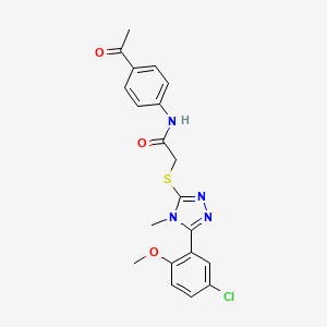 N-(4-acetylphenyl)-2-{[5-(5-chloro-2-methoxyphenyl)-4-methyl-4H-1,2,4-triazol-3-yl]sulfanyl}acetamide