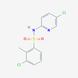 molecular formula C12H10Cl2N2O2S B10969487 3-chloro-N-(5-chloropyridin-2-yl)-2-methylbenzenesulfonamide 