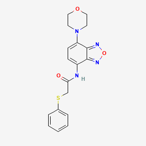 N-[7-(morpholin-4-yl)-2,1,3-benzoxadiazol-4-yl]-2-(phenylsulfanyl)acetamide