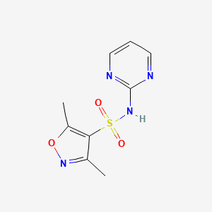 molecular formula C9H10N4O3S B10969540 3,5-dimethyl-N-(pyrimidin-2-yl)-1,2-oxazole-4-sulfonamide 