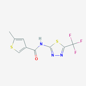 5-methyl-N-[5-(trifluoromethyl)-1,3,4-thiadiazol-2-yl]-3-thiophenecarboxamide