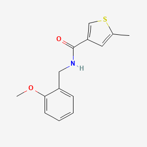 molecular formula C14H15NO2S B10969568 N-[(2-methoxyphenyl)methyl]-5-methylthiophene-3-carboxamide 