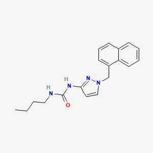 molecular formula C19H22N4O B10969590 1-butyl-3-[1-(naphthalen-1-ylmethyl)-1H-pyrazol-3-yl]urea 