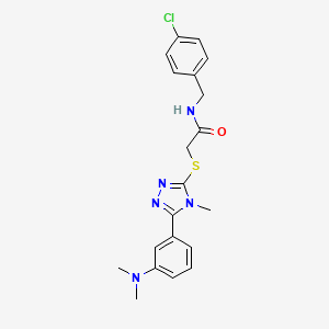 molecular formula C20H22ClN5OS B10969615 N-(4-chlorobenzyl)-2-({5-[3-(dimethylamino)phenyl]-4-methyl-4H-1,2,4-triazol-3-yl}sulfanyl)acetamide 