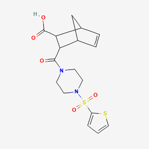 3-{[4-(Thiophen-2-ylsulfonyl)piperazin-1-yl]carbonyl}bicyclo[2.2.1]hept-5-ene-2-carboxylic acid