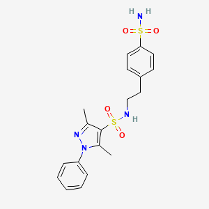 3,5-dimethyl-1-phenyl-N-[2-(4-sulfamoylphenyl)ethyl]-1H-pyrazole-4-sulfonamide