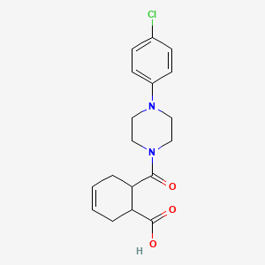 6-{[4-(4-Chlorophenyl)piperazin-1-yl]carbonyl}cyclohex-3-ene-1-carboxylic acid