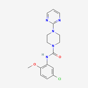 molecular formula C16H18ClN5O2 B10969668 N-(5-chloro-2-methoxyphenyl)-4-(pyrimidin-2-yl)piperazine-1-carboxamide 