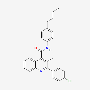 N-(4-butylphenyl)-2-(4-chlorophenyl)-3-methylquinoline-4-carboxamide