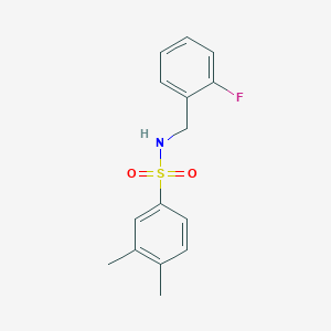 N-(2-fluorobenzyl)-3,4-dimethylbenzenesulfonamide