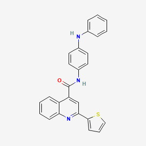 N-[4-(phenylamino)phenyl]-2-(thiophen-2-yl)quinoline-4-carboxamide