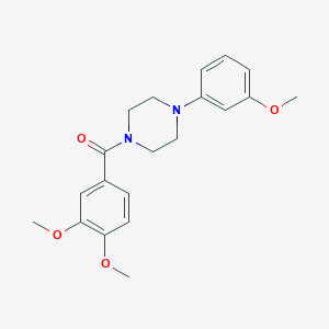 molecular formula C20H24N2O4 B10969694 (3,4-Dimethoxyphenyl)[4-(3-methoxyphenyl)piperazin-1-yl]methanone 