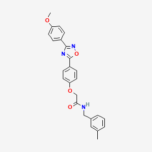 2-{4-[3-(4-methoxyphenyl)-1,2,4-oxadiazol-5-yl]phenoxy}-N-(3-methylbenzyl)acetamide