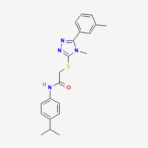 2-{[4-methyl-5-(3-methylphenyl)-4H-1,2,4-triazol-3-yl]sulfanyl}-N-[4-(propan-2-yl)phenyl]acetamide