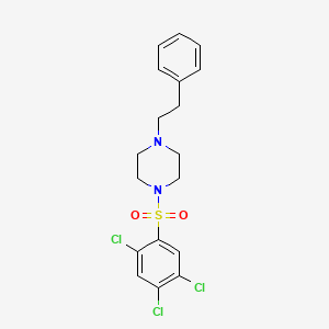 1-(2-Phenylethyl)-4-[(2,4,5-trichlorophenyl)sulfonyl]piperazine