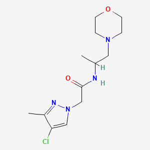 2-(4-chloro-3-methyl-1H-pyrazol-1-yl)-N-[1-(morpholin-4-yl)propan-2-yl]acetamide