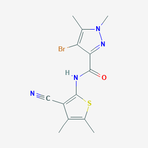 4-bromo-N-(3-cyano-4,5-dimethylthiophen-2-yl)-1,5-dimethyl-1H-pyrazole-3-carboxamide