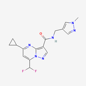 5-cyclopropyl-7-(difluoromethyl)-N-[(1-methyl-1H-pyrazol-4-yl)methyl]pyrazolo[1,5-a]pyrimidine-3-carboxamide