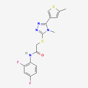 N-(2,4-difluorophenyl)-2-{[4-methyl-5-(5-methylthiophen-3-yl)-4H-1,2,4-triazol-3-yl]sulfanyl}acetamide