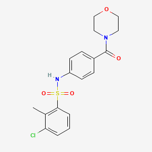 3-chloro-2-methyl-N-[4-(morpholin-4-ylcarbonyl)phenyl]benzenesulfonamide