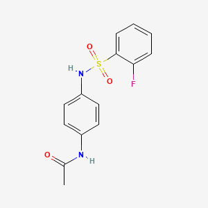 N-(4-{[(2-fluorophenyl)sulfonyl]amino}phenyl)acetamide